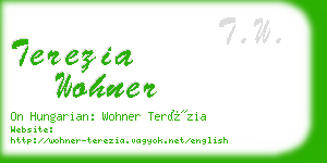 terezia wohner business card